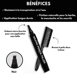 Crayon à barbe + 2 Brosses à barbe gratuites